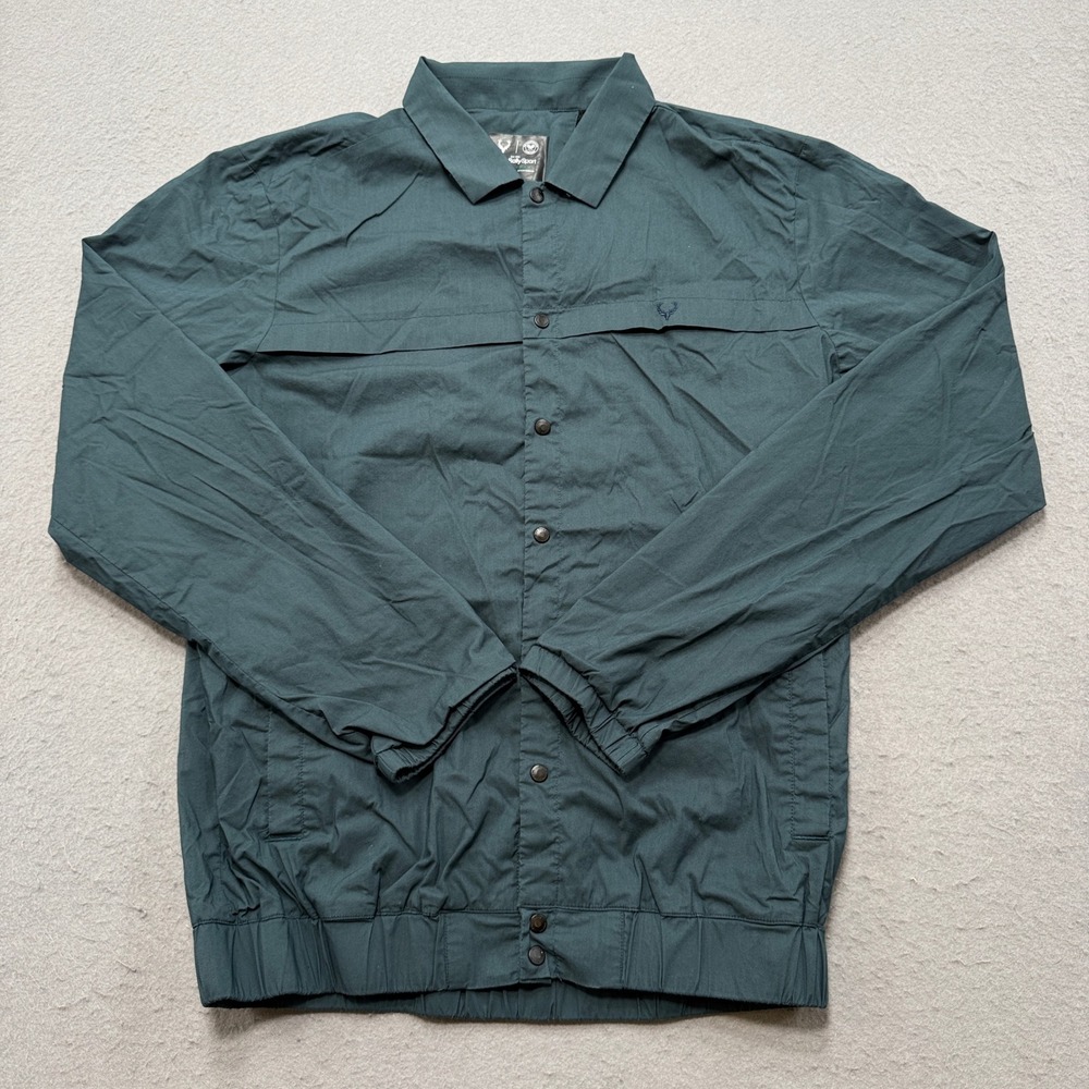 Allen Solly Sport Jacket Mens 40 Green Wimbledon Mesh Lined Athletic Windbreaker